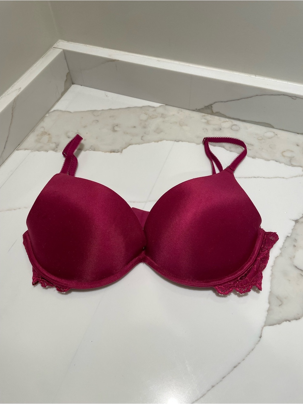 Victoria's Secret Push Up Bra in Deep Berry